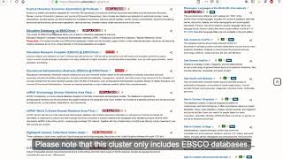 How to locate theEBSCOhost Education Database Cluster