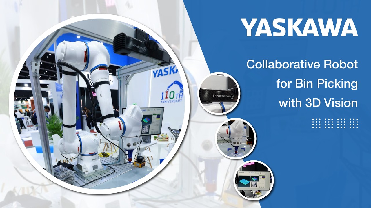 YASKAWA - Collaborative Robot for Bin Picking with 3D Vision - YouTube