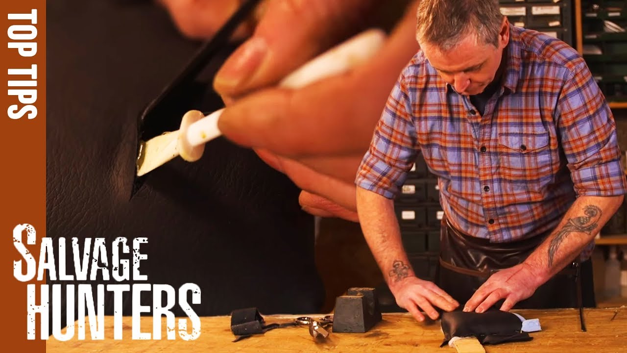 How To Repair A Leather Tear Salvage Hunters Top Tips YouTube