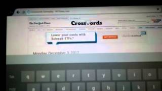 NYT Crossword problem on Nexus 10 tablet - pt. 2