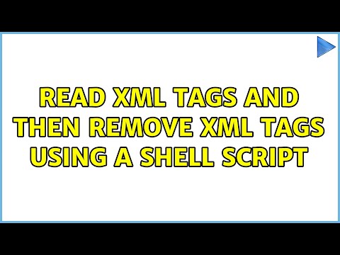Read XML tags and then remove XML tags using a shell script