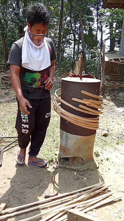 Bending bambu bahan sangkar murai