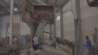 Korea sawmill exchange giant saw (제제기 날바꾸기)