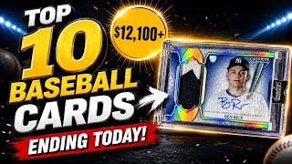 TOP 10 Baseball Card Auctions Ending TODAY One Will Sell for OVER 12 100