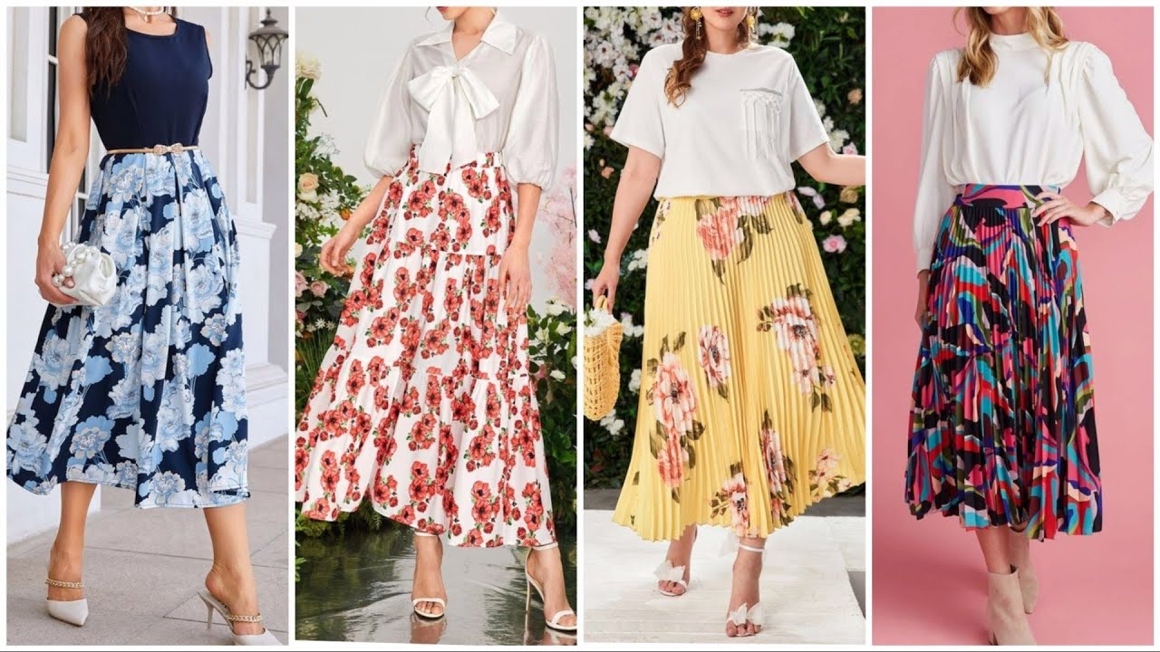 Summer Laces Net Printed Skirt Design for Girls 2023 | New Laces Printed Skirt for Ladies 2023