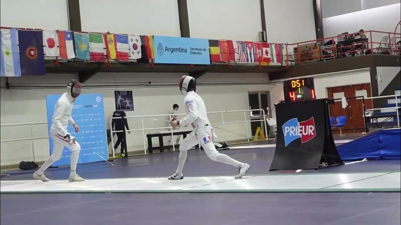 Epee Fencing Duck to score! Biro vs Cannone R YouTube