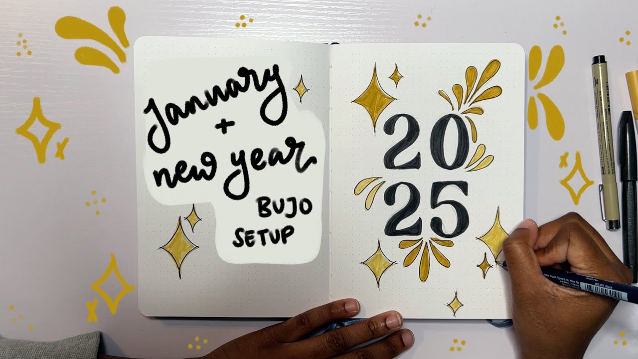 new year + january plan with me! | 2025 bullet journal set up