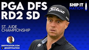 PGA Round 2 Showdown - St. Jude Championship | 8/08/25 | DraftKings DFS Picks, Plays and Process
