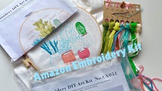 DIY Embroidery Kit for Beginners Review Cactus Designs