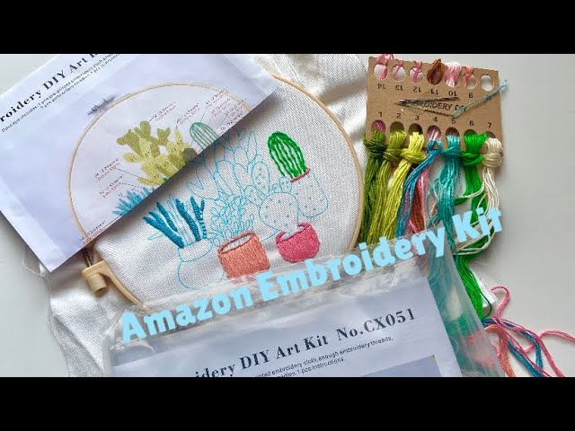 DIY Embroidery Kit for Beginners Review Cactus Designs 