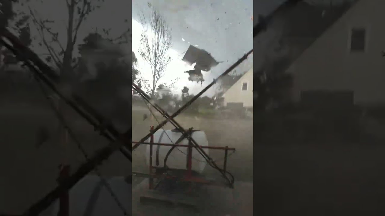 Close up tornado in Arkwright, New York