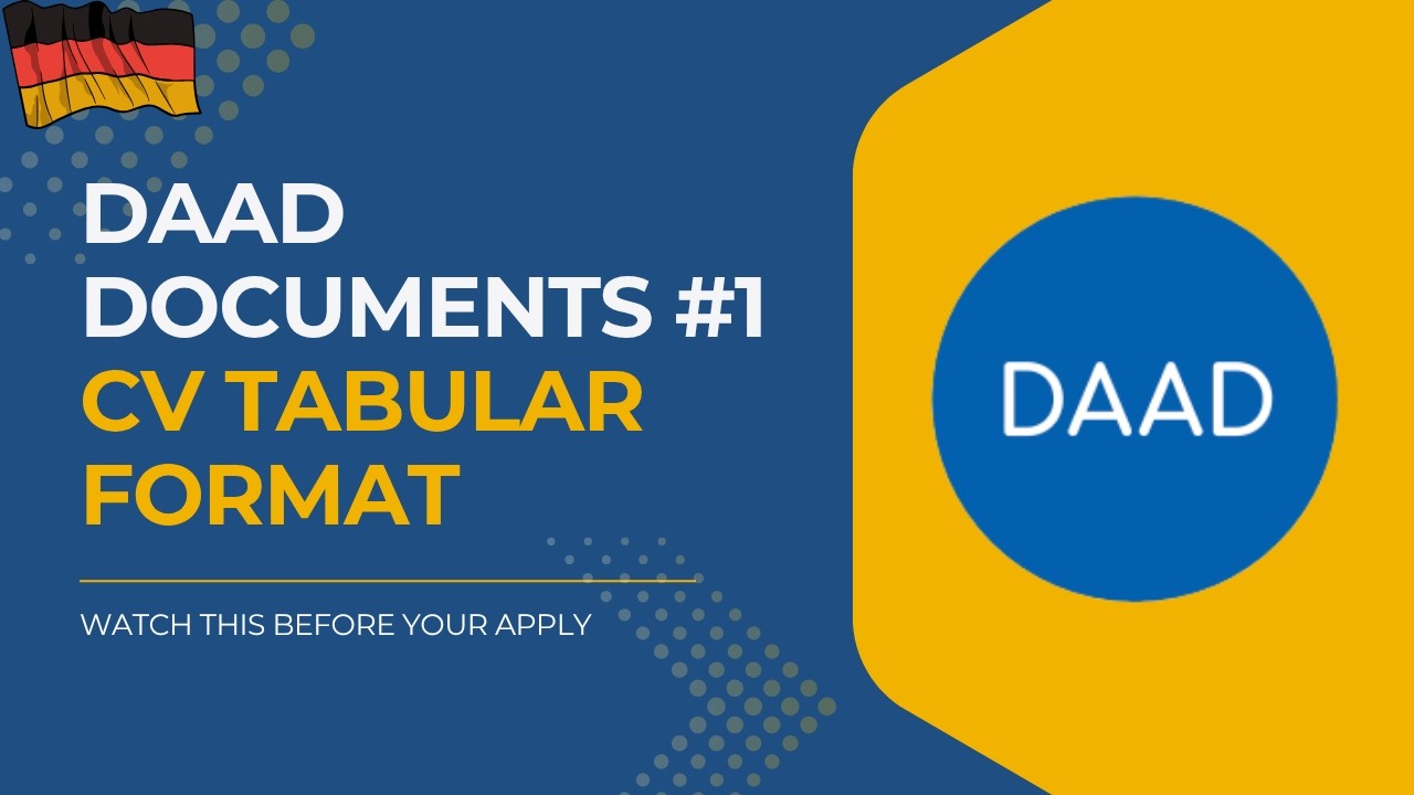 Daad Rise Cv Example DAAD Application Series #1 | CV (Europass Guide) โ Preparation Guide ...