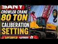 Sany crawlercrane 80ton display setting Boom combination setting kaise karte hai #newpost #sany#vira