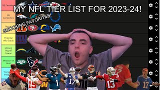 MY NFL TIER LIST FOR THE 2023-24 SEASON!