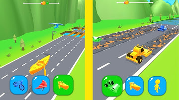 SHAPE SHIFTING 🛻🚁🧍GAME ALL LEVELS iOS, Android GAMEPLAY WALKTHROUGH NEW UPDATE | B8 Gamer