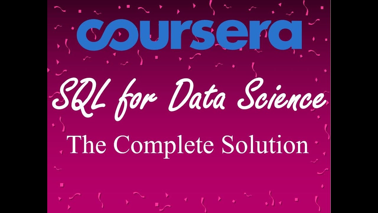 coursera sql for data science assignment