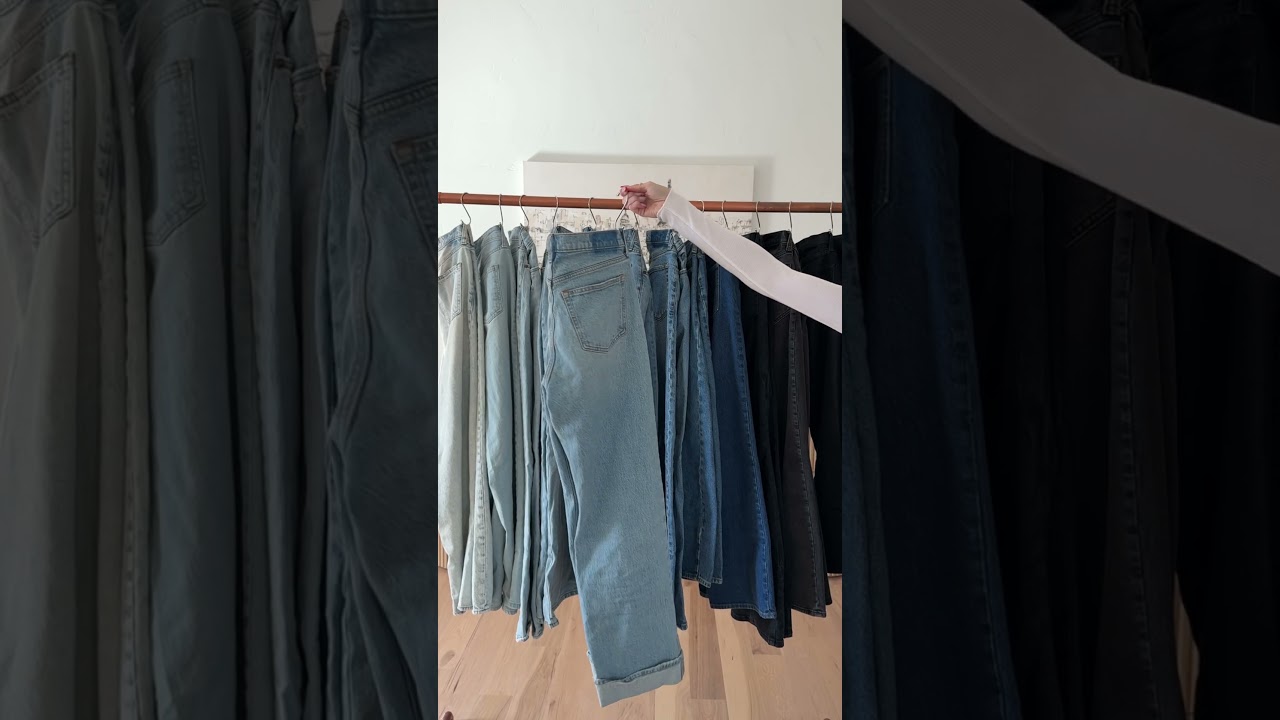 Easy way to hang and organize your jeans 