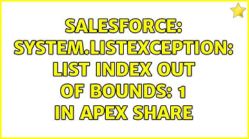 Salesforce: System.ListException: List index out of bounds: 1 in apex share
