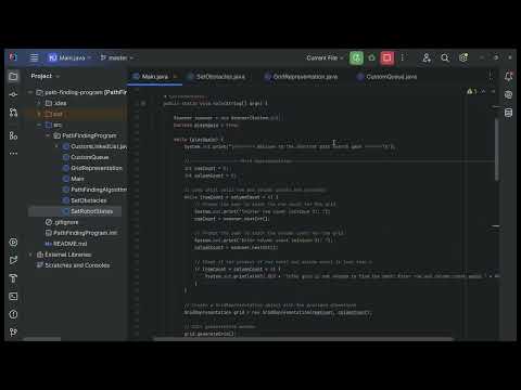 Path finding program using java