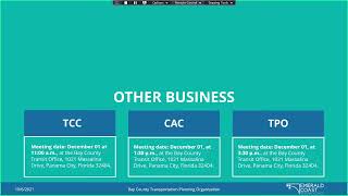 Bay County TPO Technical Coordinating Committee - October 2021