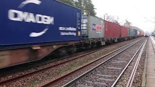 EU07 - 512 PCC intermodal ze składem kontenerowym (Żarki Letnisko)