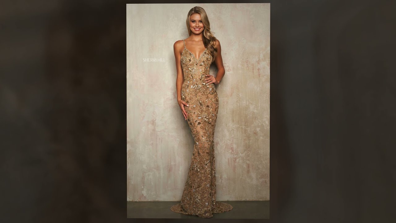 And White Gold Prom Dress Sherri Hill Gold Homecoming Dress Sherri Hill  54451 Regiss