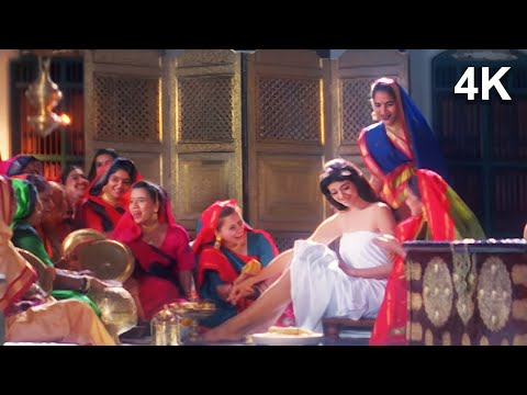 Tare Hai Barati Chandni Hai Barat - Virasat Movie 4K Video | Pooja Bhatt | Bollywood Wedding Song