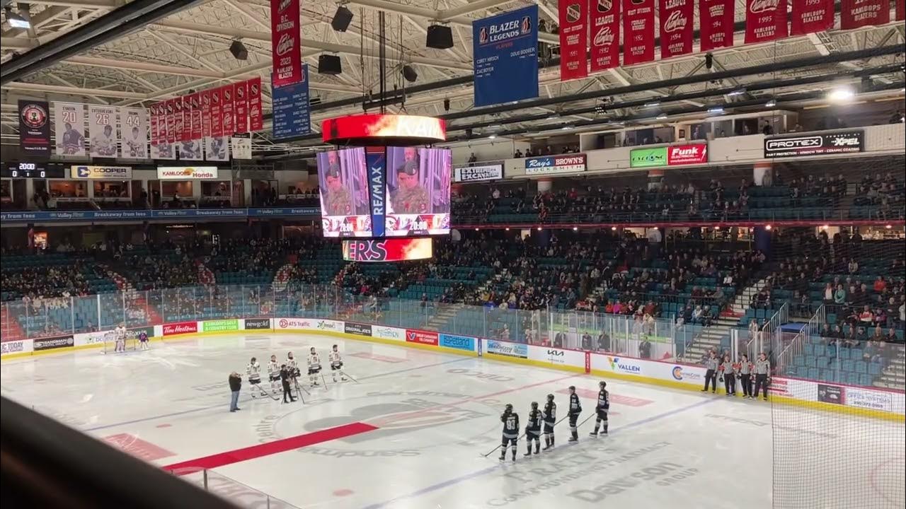 Kamloops Blazers full Remembrance Day ceremony (11/8/23) YouTube