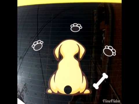 Hunde Wischer Aufkleber Für Auto-Heckscheibe - Lustiger Wedelnder Hund Mit Reflektierendem Schwanz