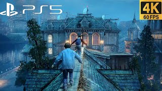 (PS5) Uncharted 4 Running away from boarding school Scene Nathan Sam 4K HDR