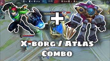 Atlas & X-borg Combo | X-borg Maniac | MLBB #mlbbcontentcreator #xborg #atlastank #viral