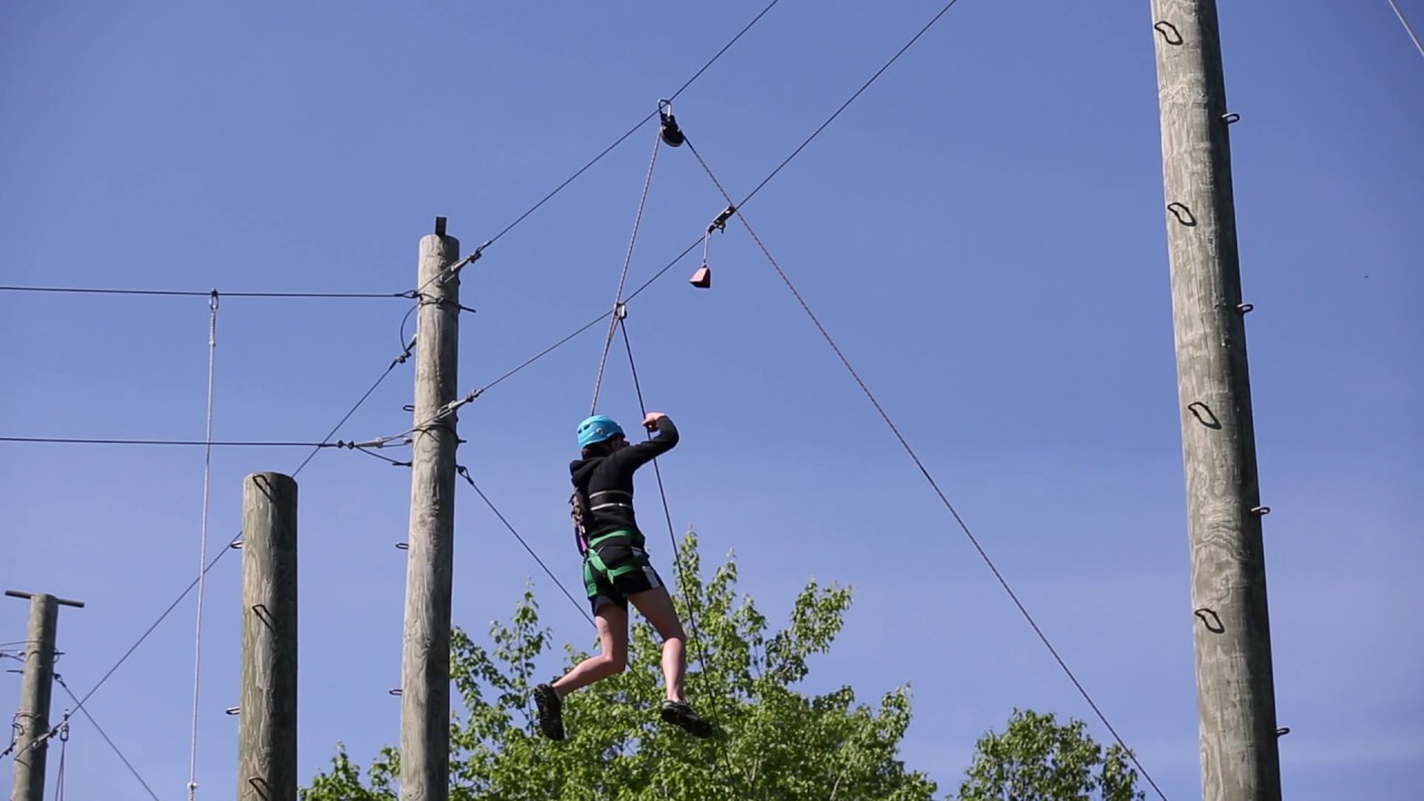 Ropes course at Salvation Army Northwoods Camp - YouTube