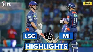 LSG vs MI Highlights: Marsh, Markram Help LSG Beat MI By 12 ...
