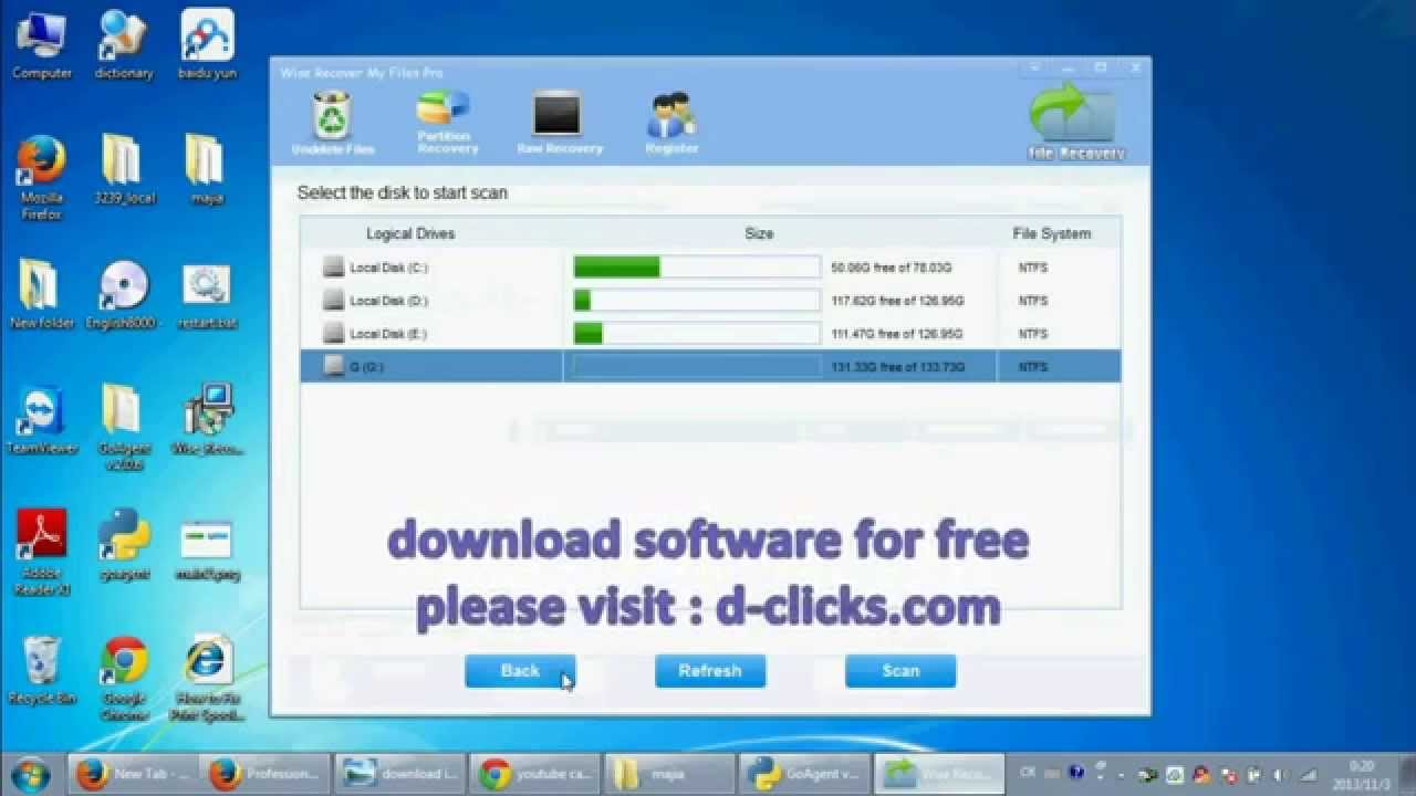 Recover deleted files with wise data recovery software