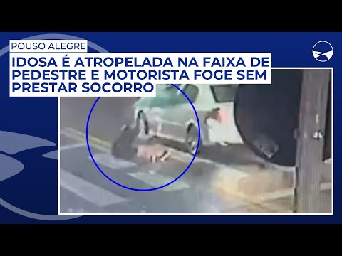 Idosa é atropelada na faixa de pedestre e motorista foge sem prestar socorro