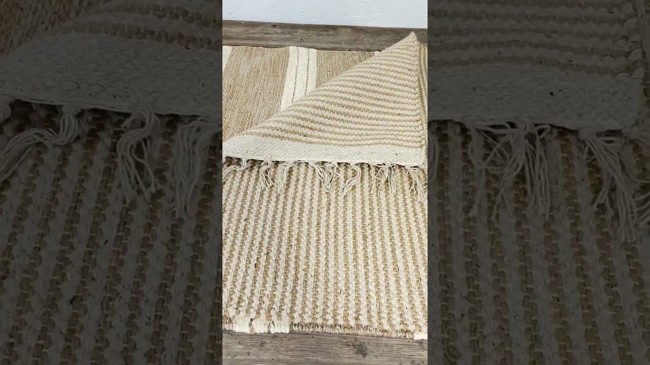 Soft cotton and jute mix rugs in various sizes