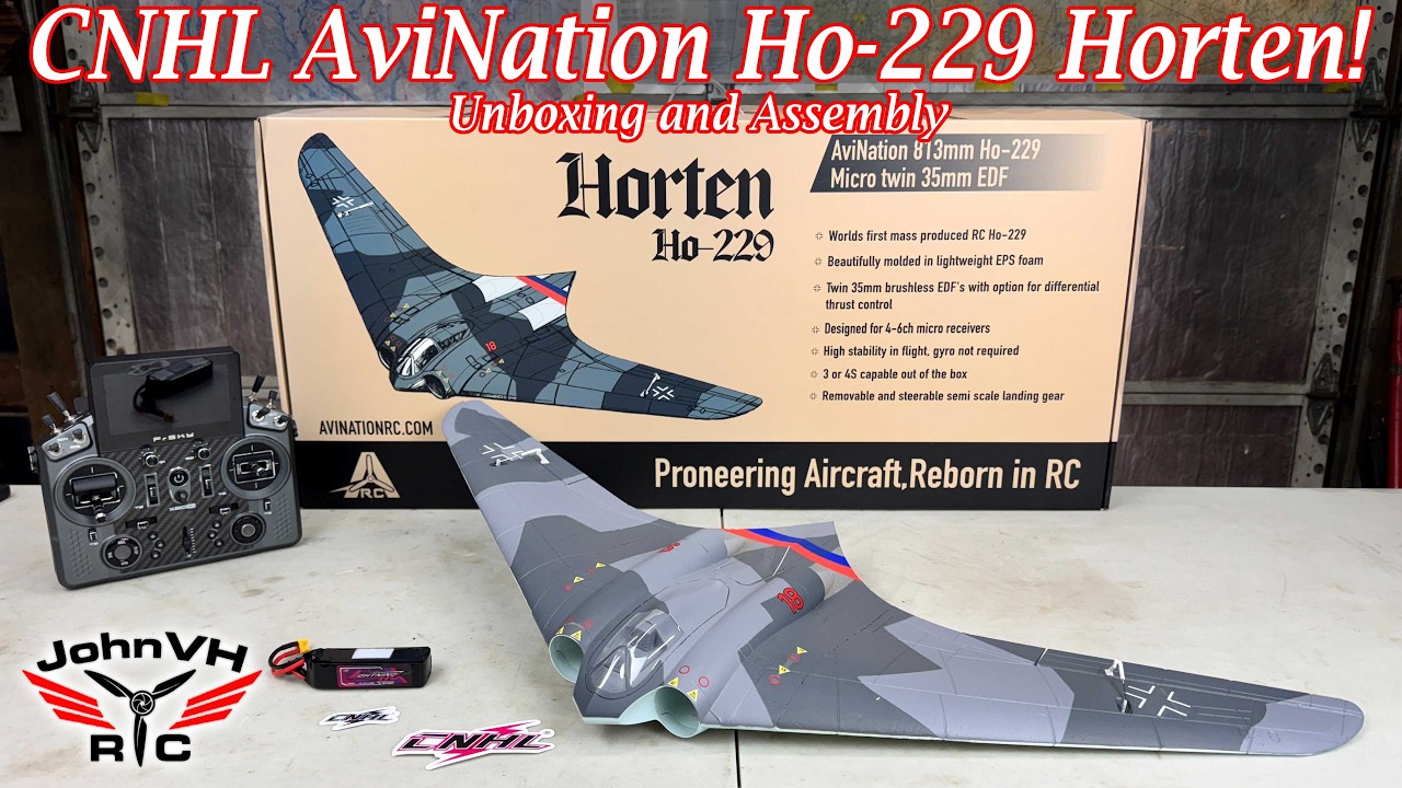 CNHL AviNationRC Horten Ho 229 RC Plane 813mm Twin 35mm EDF REVIEW