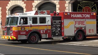 Hamilton Fire, ON - Spare Rescue 1 & Engine 1 Responding.