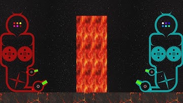 Particle Battle in Algodoo - Hot vs Cold Marble Race