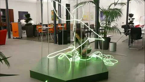 Doodle, a light sculpture by Sandra Decker, leolig...