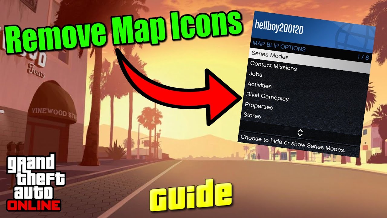 GTA 5 How To Remove Icons On The Map Guide YouTube