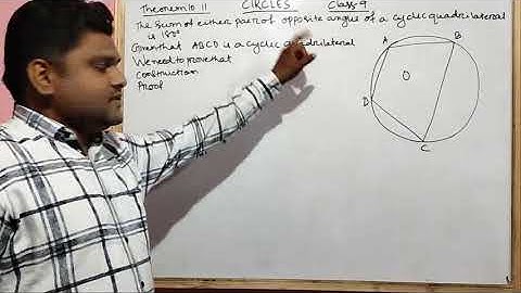 Theorem 10.11 Circles Class 9