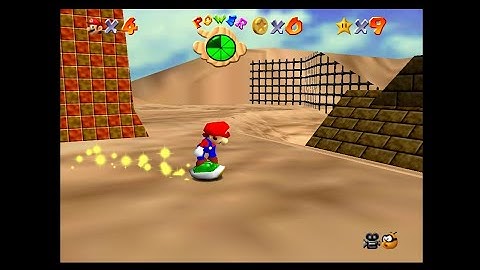 Mario riding on a koopa shell in mario 64