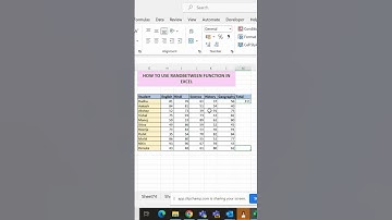 Randbetween function #excel #shorts #shortsfeed #youtubeshorts #exceltips #excelformula #exceltricks
