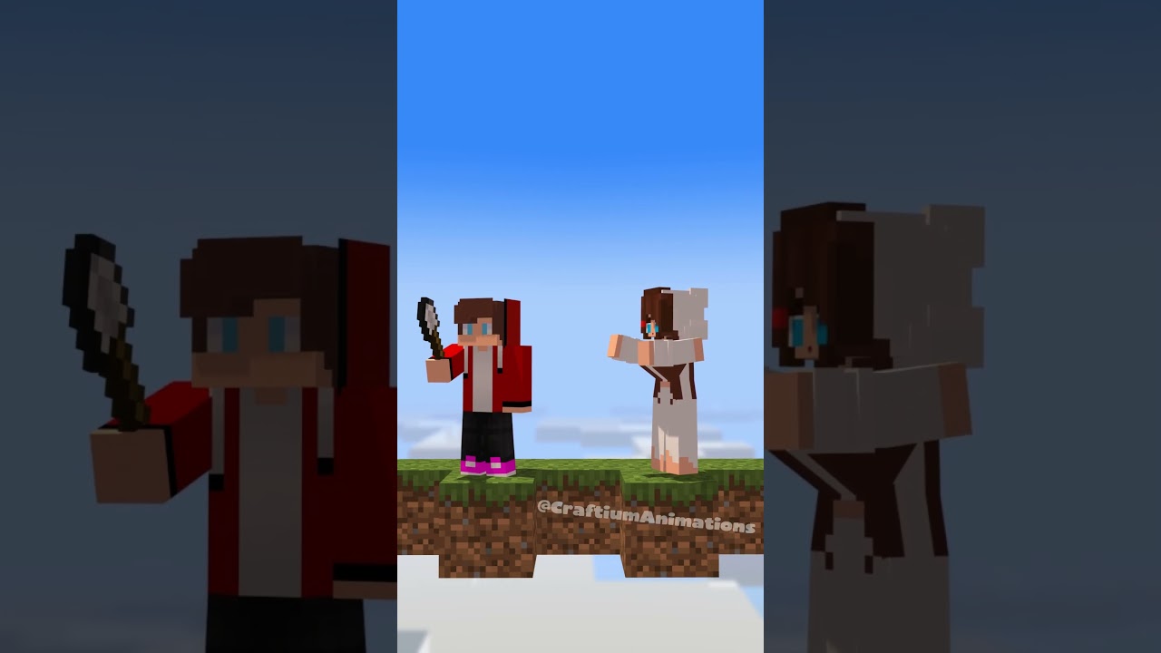 Ghost JJ's Sister Skyblock Trap?😂 - MAIZEN Minecraft Animation 