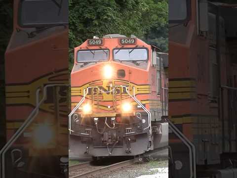 BNSF trio hauls B119 through Harrington Park! #train #railtrack #railroad #bnsf #bnsfrailway