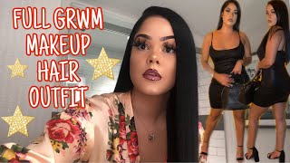 FULL GRWM DATE NIGHT! MAKEUP + HAIR+ OUTFIT | JAYDA LAKOTA