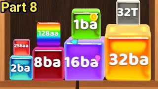 Jelly Cubes 2048: (Reach 256aa, 32Ba Part 8) Number Games, Max Level) ASMR Gameplay screenshot 1