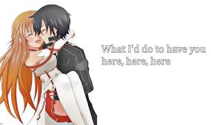 Wish you were here Nightcore (lyrics)