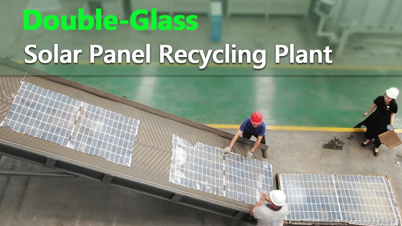 Double-Glass Solar PV (Photovoltaic) Panel Shredding & Recycling Plant